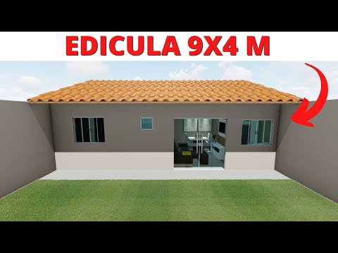 PLANTA DE EDICULA 9x4 METROS - 01 QUARTO