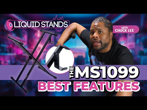 Liquid Stands X Style Adjustable Double Braced Foldable Keyboard Stand - Fits 54 61 88 Key Electric Pianos image 8