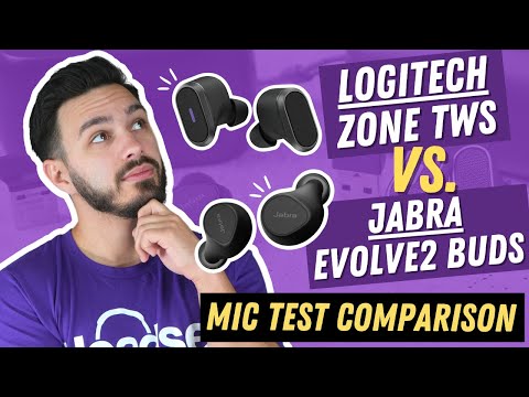 Jabra Evolve2 Buds Vs. Logitech Zone TWS Mic Test Comparison