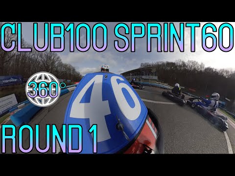 Club100 Karting At Buckmore Park With A 360 Degree Camera - Sprint 60 Round 1!