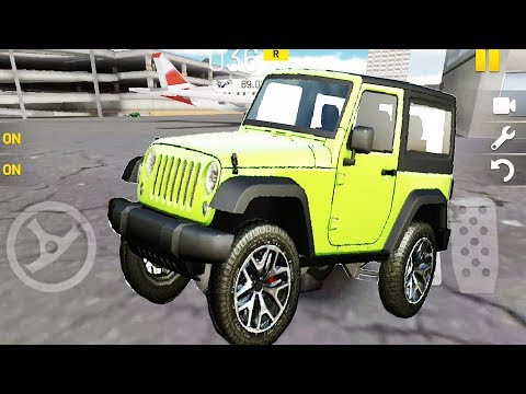 Extreme Car Driving Simulator: Green Jeep 4x4 Unlocked - Android GamePlay 3D