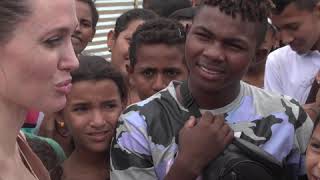 UNHCR Special Envoy Angelina Jolie speaks in Colombia as exodus from Venezuela tops 4 million
