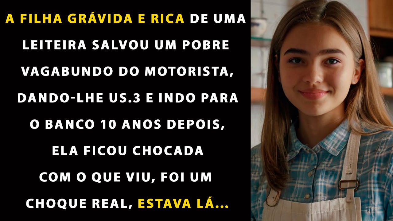 Uma garota grávida salvou um vagabundo dando-lhe US.3 e indo ao banco 10 anos depois...