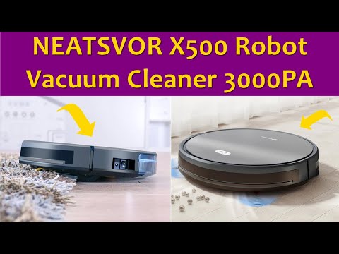 NEATSVOR X500 Robot Vacuum Cleaner 3000PA Poweful Suction 3 in 1 Pet Hair Home Dry Wet Mopping
