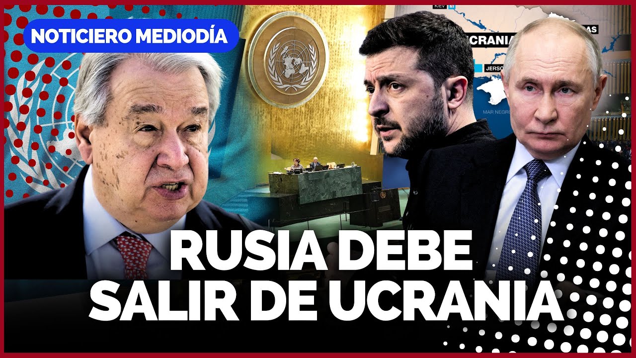 🔵 Noticias del 24 de febrero: ONU EXIGE A RUSIA RETIRAR SUS TROPAS DE UCRANIA | Noticiero Mediodía