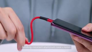 Baseus Gevlochten USB-C Kabel 2 meter LED Indicator Lampje 2A Zwart video