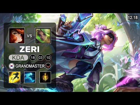 Zeri vs Miss Fortune ADC - KR Grandmaster - Patch 12.18 Season 12