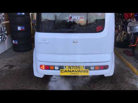Nissan Cube custom stainless exhaust.