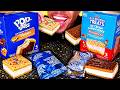 ASMR POP TARTS SMORES AND RICE KRISPIES TREATS STRAWBERRY ICE CREAM SANDWICHES MUKBANG EATING SOUNDS