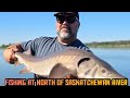 Video Thumbnail for Fishing at North of Saskatchewan River / PB sturgeon 