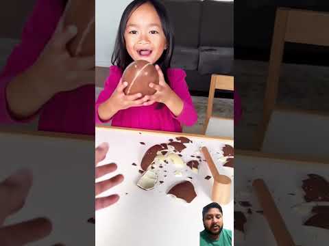 Gift 🎁 inside chocolate kinderjoy #chocolate |ASMR eating show #toddlers #crying #kinderjoy