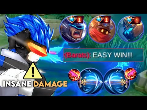 SABER TOP 1 JUNGLER WITH NEW INSANE DAMAGE!! TOP GLOBAL SABER GAMEPLAY🔥