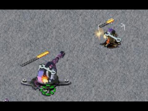 Grand Cannon vs Gattling Cannon, tested in repair condition！ -Red Alert2