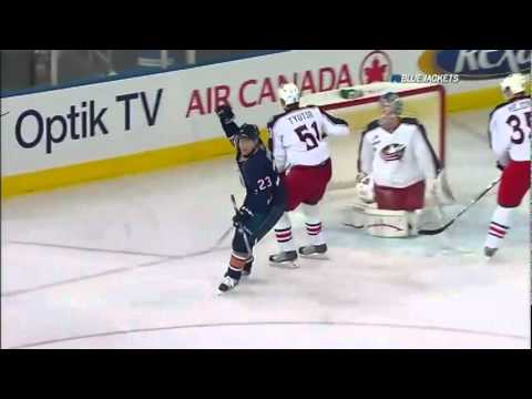 Linus Omark First Career NHL Goal 12/16/10 vs Columbus