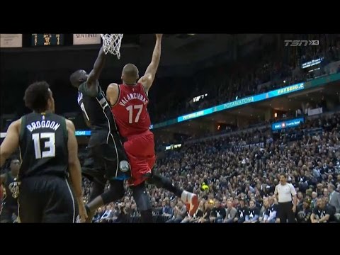 Raptors Highlights: Valanciunas Reverse Slam - April 20, 2017