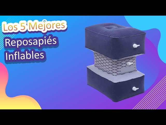 Vídeo relacionado con TOVINANNA Almohada Reposapiés Inflable Ajustable Plegable Azul Oscuro para Viaje y Oficina, Cojín Inflable Cómodo para Aliviar Presión y Mejorar Circulación, Taburete Portátil para Descanso