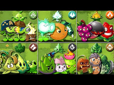 6 Team PEA x PULT x SPEAR x ELECTRIC x BOMB x DEFENSE - Pvz 2 Team Plant Battlez