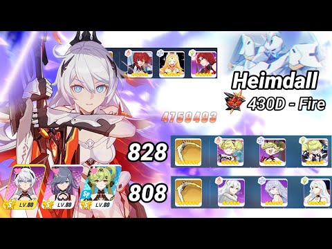 Redlotus D430: Heimdall (Fire) 828 & 808 Pts - HFS(S.0) AE(S.2) CN(S.0) Fuxi 3* | Honkai 6.2