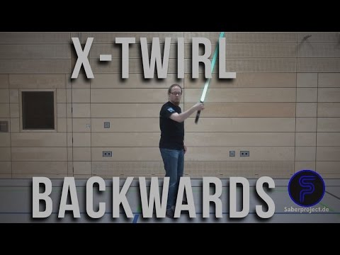 X-Wirbel rückwärts - X-Twirl backwards - Single Lightsaber Trick
