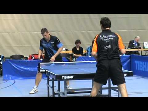 Tischtennis 2.Bundesliga TV Hilpoltstein-Muehlhausen Ungruhe-Roesner vs Theissmann