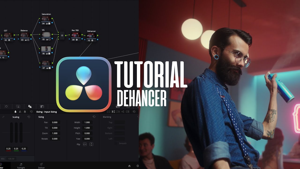 Cinematic Color Grading - Davinci Resolve & DEHANCER / Film look