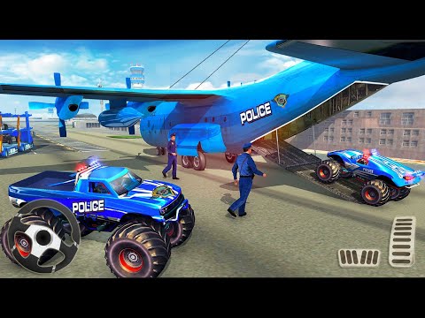 Camión Monstruo de la Policía - Avión Transportador (Police Car Transporter Simulator) Juego Android