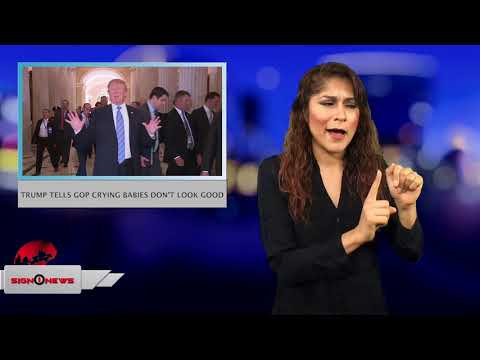 Trump tells GOP crying babies don't look good (ASL - 6.20.18)