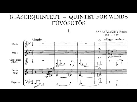 [Score] Endre Szervánszky - Wind Quintet No. 1 (1953)