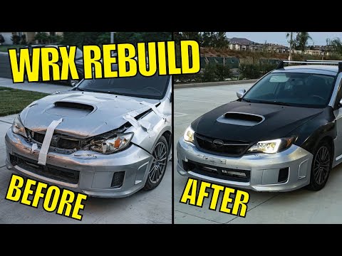 Totaled WRX Gets REBUILT - New Radiator Support Welded, Engine and New Panels get installed! Part 3