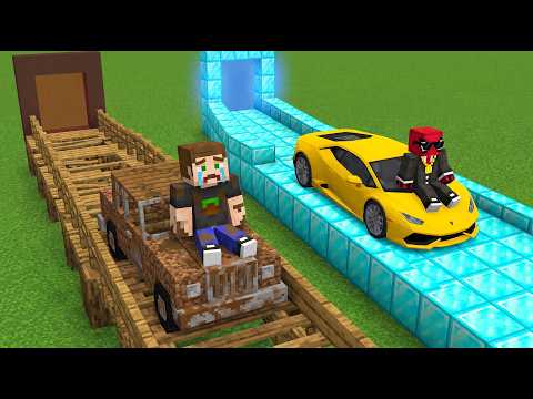 ZENGİN vs FAKİR: Araba Tünel Gelişimi (Minecraft)