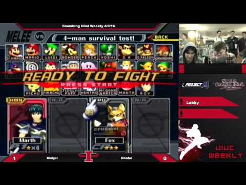 [Smashing Illini Weekly] Badger (Marth) vs.TSI | Shabo (Fox) Melee Singles