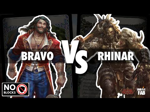 RHINAR Demolishes BRAVO? / Flesh and Blood Blitz Match!