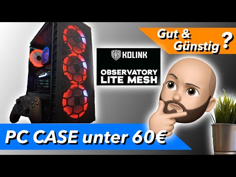 Kolink Observatory Lite Mesh RGB Mid Tower – juodas video