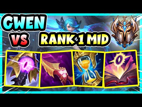 Challenger Gwen Carries VS the RANK #1 MID LANER in NA SOLO Q | High Elo Gwen Gameplay Guide