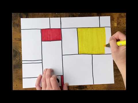 Piet Mondrian inspired Art Lesson