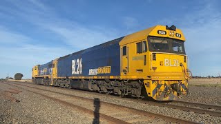 Pacific National light engines BL26 and X48 moving back to there hoppers at Gheringhap loop 4/5/2025