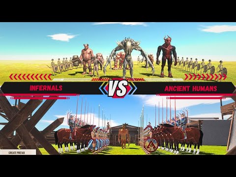 Infernals VS Ancient Humans WAR - ANIMAL REVOLT BATTLE SIMULATOR
