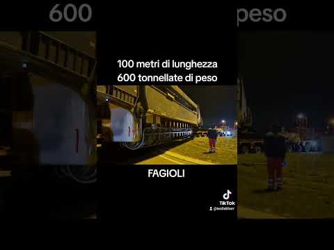 Trasporto Eccezionale FAGIOLI lungo 100mt e pesante 600 tonnellate