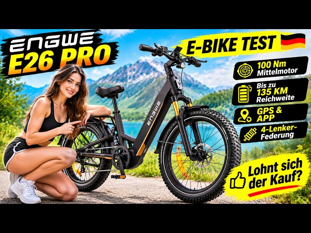 Bicicleta Eléctrica ENGWE E26 3.0 Pro 26" Azul Motor Central 250 W 100 Nm video