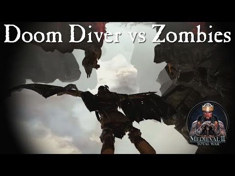Goblin Doom Divers vs 5000 Zombies - Call of Warhammer  - Medieval 2 Total War