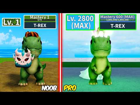 Level 1 to Max Level as Dino using only T-rex Items | Unlocked Fully Mink Race V4