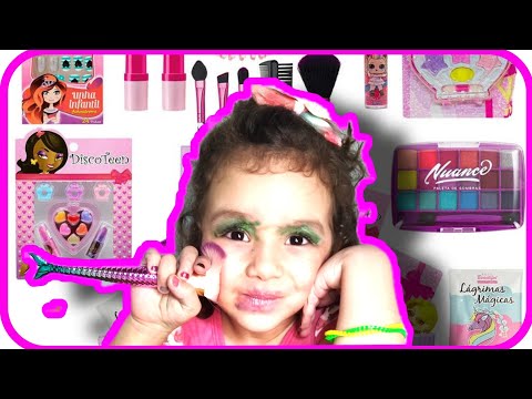 Laurinha brinca de fazer  maquiagem  maquiagem de brinquedo tvlaurinha