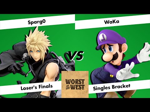 Worst of the West #4 - Loser's Finals - Sparg0 (Cloud) vs WaKa (Luigi)