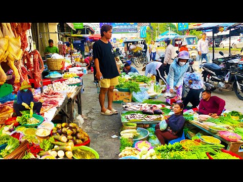 Food Rural TV, Cambodian Mixed Market Food In Phnom Penh - Snacks​, Corn, Vegetable, Chicken, Fish