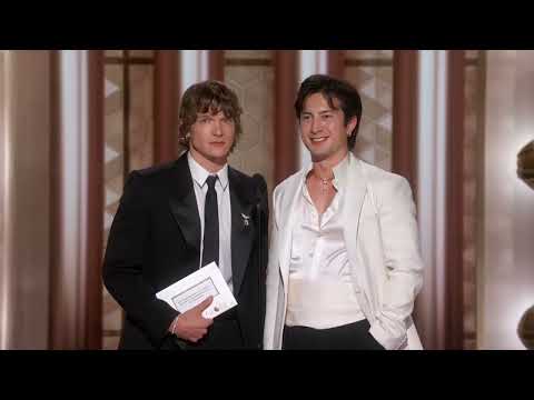 Connor Storrie & Hudson Williams Present Best Supporting Female Actor – TV | 83rd Golden Globes