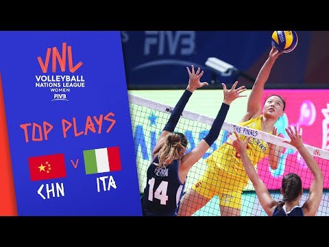 Top Plays of CHINA vs. ITALY - Highlights Women | Final Round | FIVB Volleyball Nations League 2019