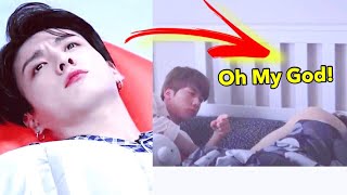 Jungkook&#39;s reaction when he sleeps with Jin (Must Watch)