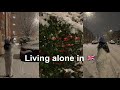 Living alone in UK 🇬🇧 #6 | Vlogmas 🎄University of Nottingham, Snow in December ☃️ Pharmacy Lab