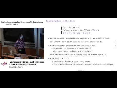 Charlotte Perrin: Compressible Euler equations under a maximal density constraint