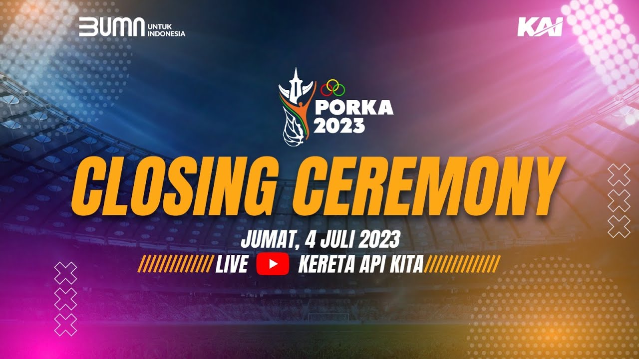 Closing Ceremony Pekan Olahraga Kereta Api (Porka) 2023